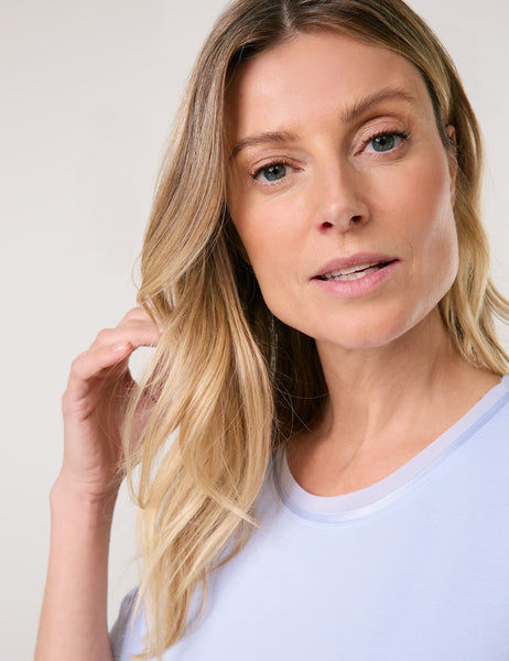 T-Shirt with Chiffon Trim