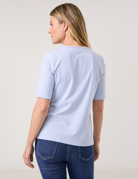 T-Shirt with Chiffon Trim