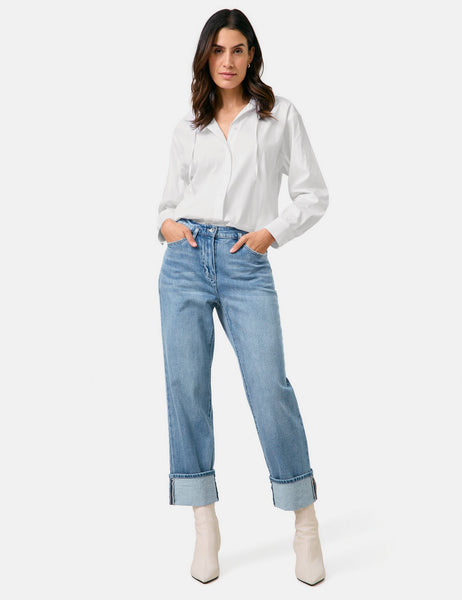 Jeans with Turn-Up Cuff