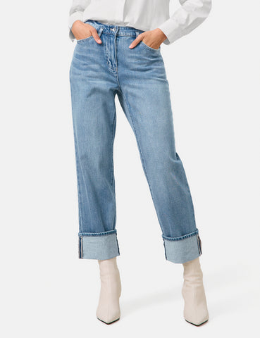 Jeans with Turn-Up Cuff