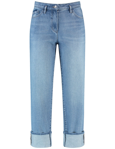 Jeans with Turn-Up Cuff