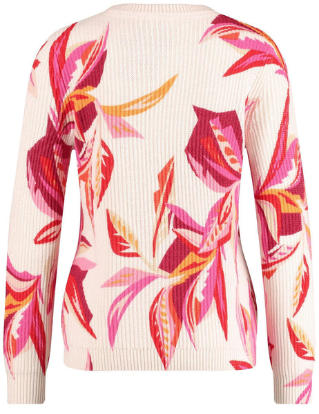 Floral Ribbed Knit