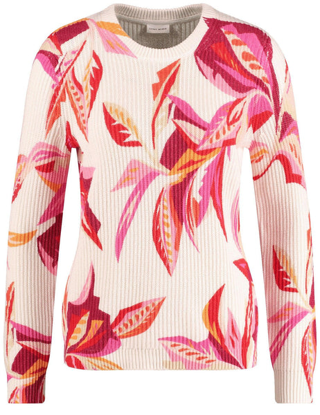 Floral Ribbed Knit