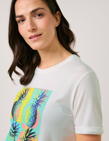T-Shirt with Pineapple Print
