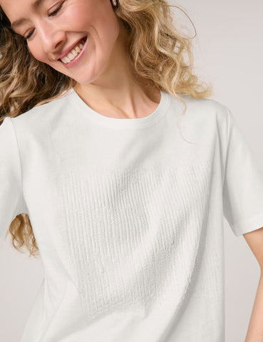 T-Shirt with Sequin Front