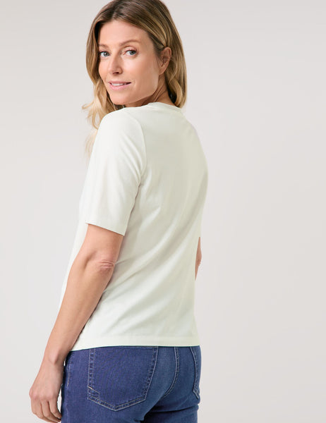 T-Shirt with Chiffon Trim