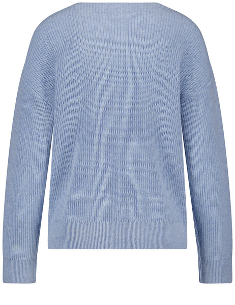 Wool-Blend V-Neck Knit