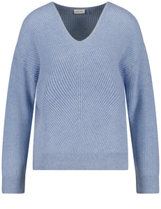 Wool-Blend V-Neck Knit