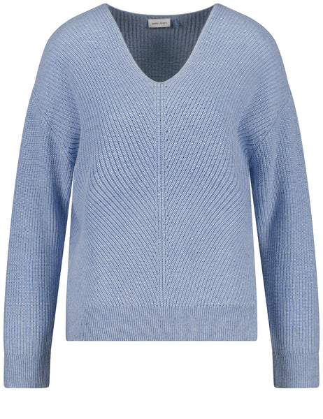 Wool-Blend V-Neck Knit