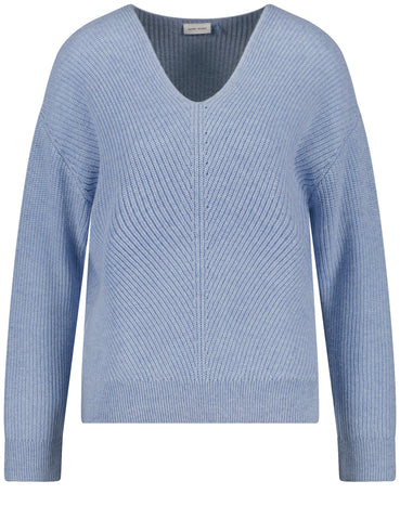 Wool-Blend V-Neck Knit