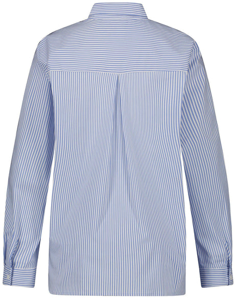 Striped Shirt with Floral Applique