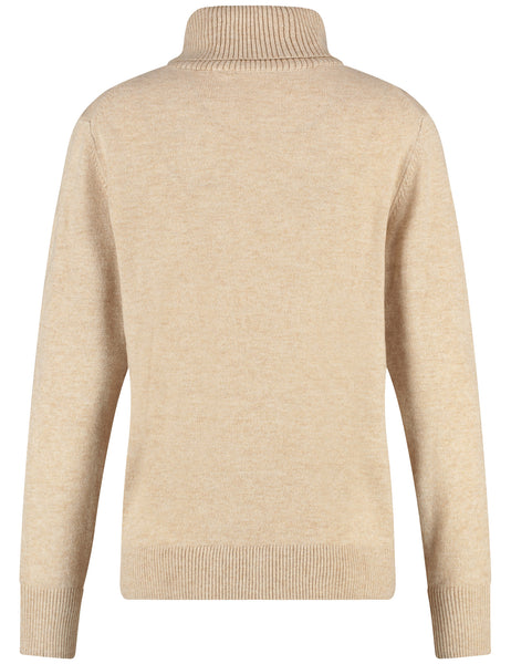 Wool/Cashmere Knit in Roll-Neck