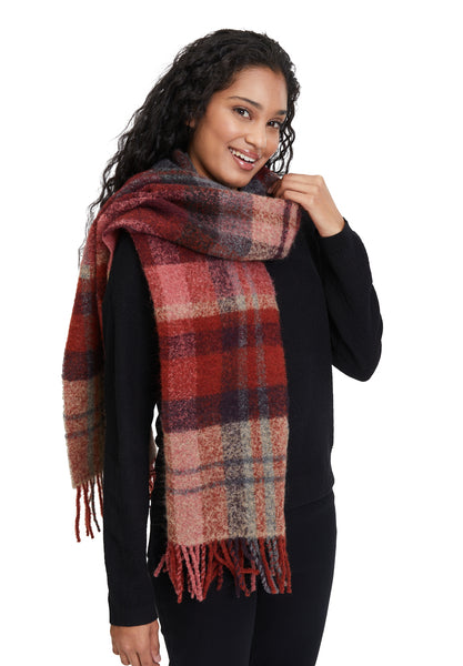 Checked Scarf in Wool Blend