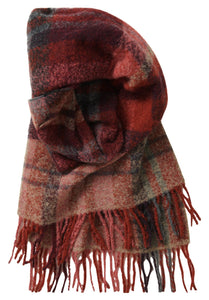 Checked Scarf in Wool Blend