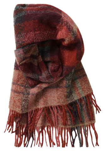 Checked Scarf in Wool Blend