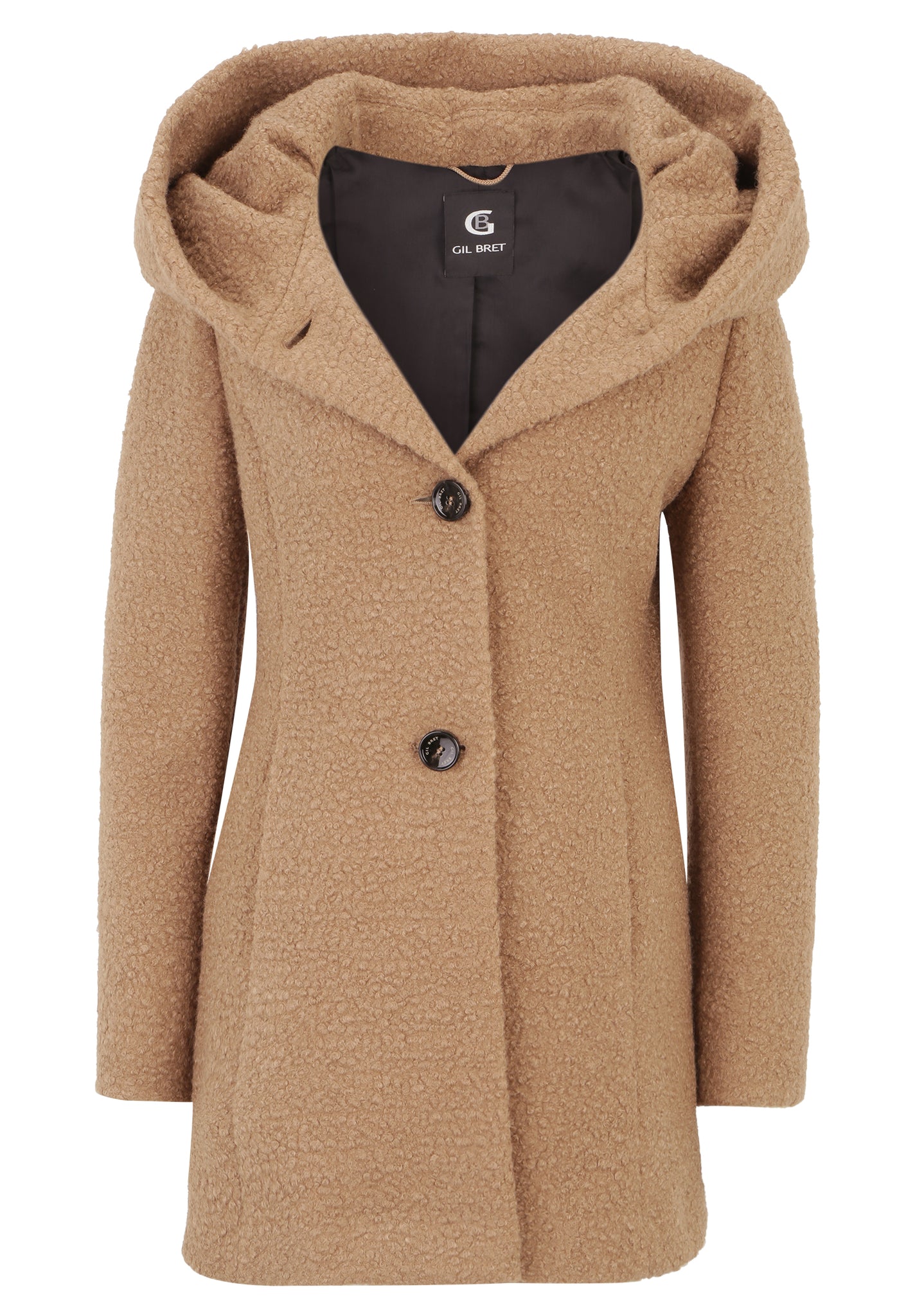 Boucle Coat with Hood
