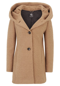 Boucle Coat with Hood