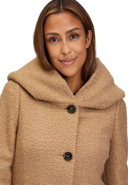 Boucle Coat with Hood