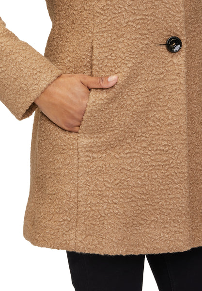 Boucle Coat with Hood