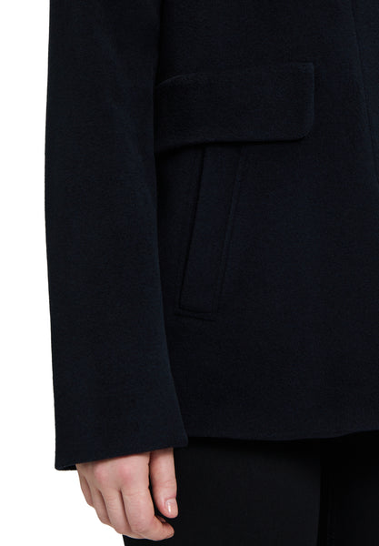 Short Coat with Stand-Up Collar