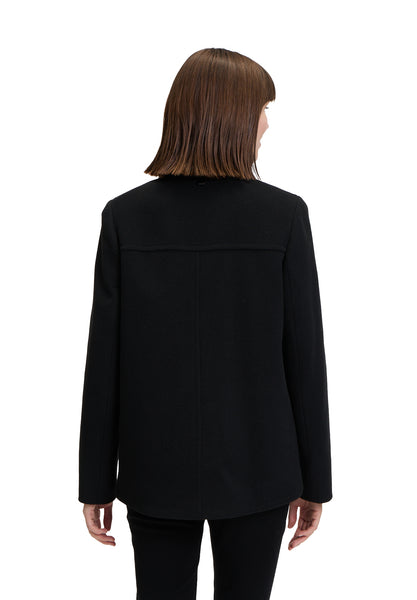 Short Coat with Stand-Up Collar