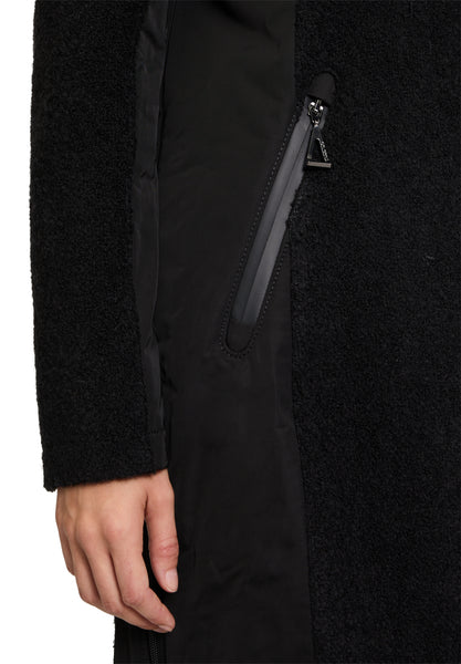 Wool Blend Coat with Gathered Collar
