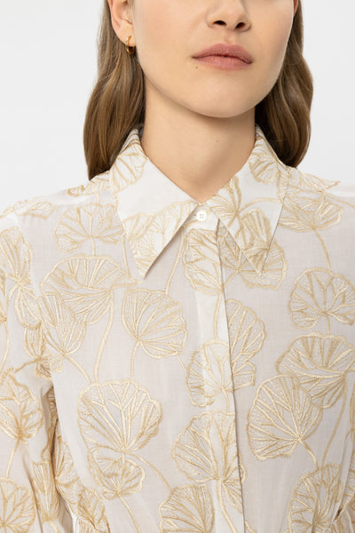 Shirt Dress with Embroidery
