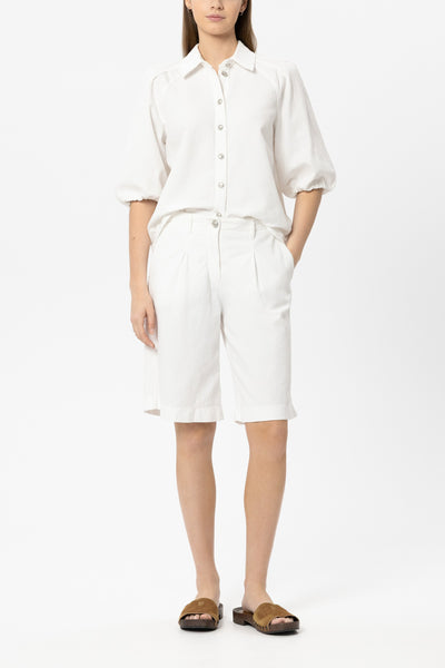 Linen-Blend Blouse