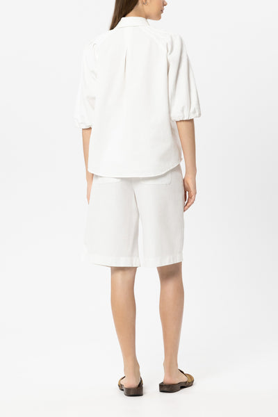 Linen-Blend Blouse
