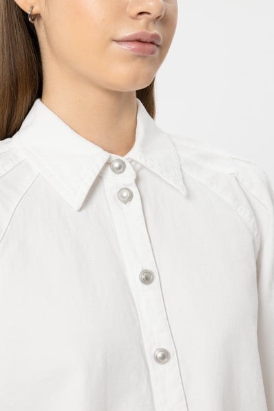 Linen-Blend Blouse