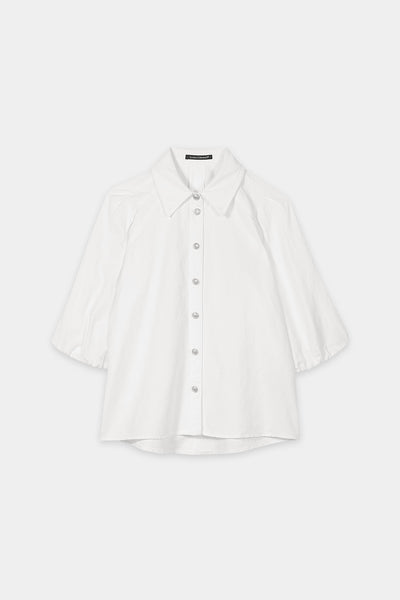 Linen-Blend Blouse