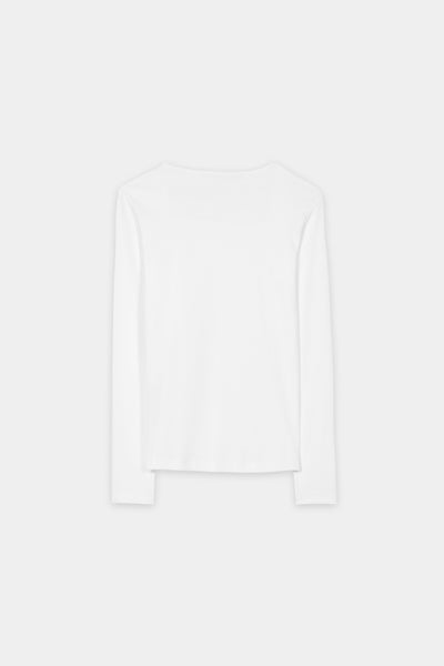 Ribbed Top with Carre Neckline