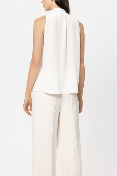 Sleeveless Blouse with Lace Details