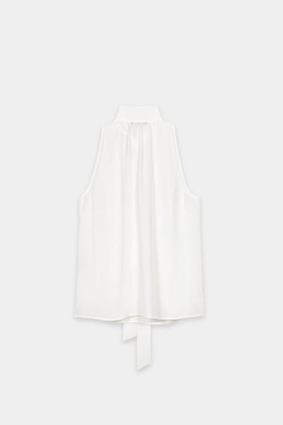 Sleeveless Blouse with Lace Details
