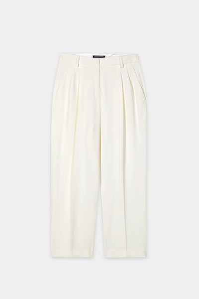 Tapered Pants with Pleats