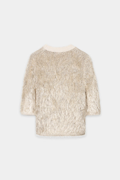 Faux Fur Shortsleeve Knit