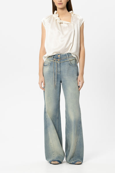 Sleeveless Silk Blouse