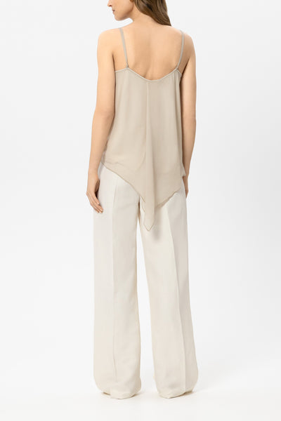 Wide-Leg Linen Blend Trousers