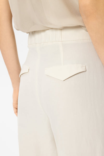 Wide-Leg Linen Blend Trousers
