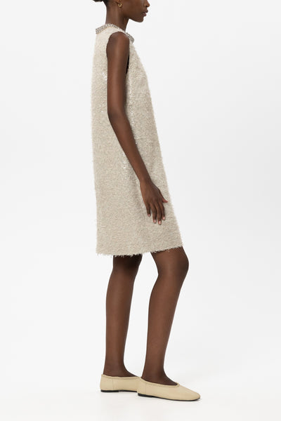 Shift Dress with Sequin