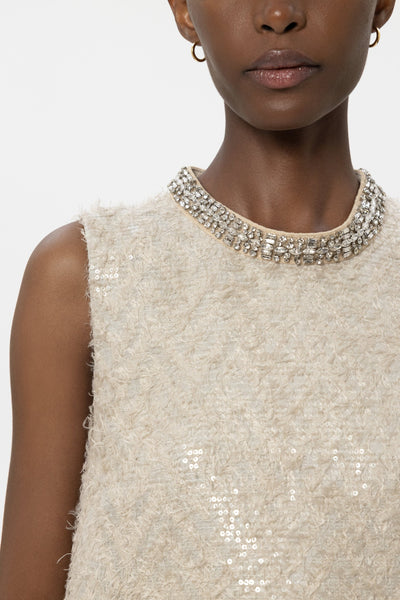 Shift Dress with Sequin