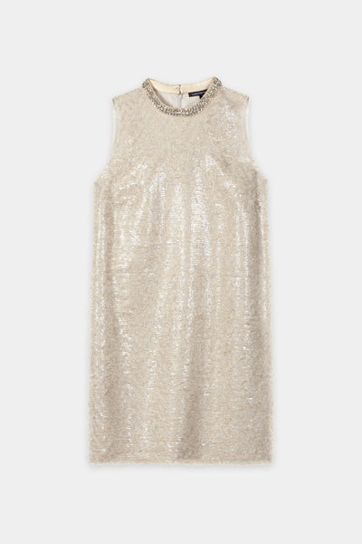 Shift Dress with Sequin