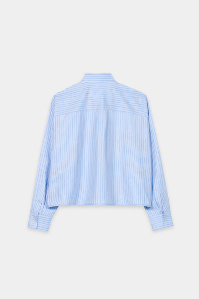 Striped Shirt with Ruffle