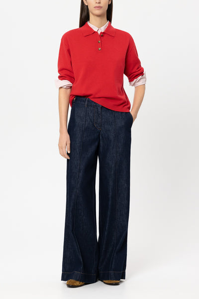 Wide-Leg Chino Denims