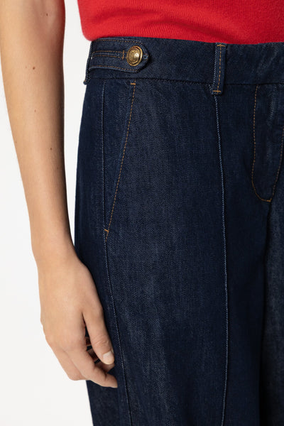 Wide-Leg Chino Denims