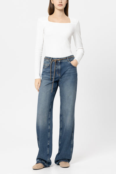 Straight-Leg Tencel Denim