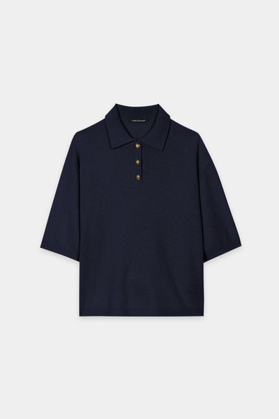 Cashmere/Wool Polo Knit