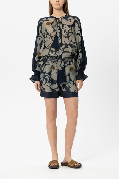 Blouse with Floral Print