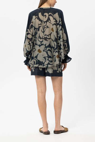Blouse with Floral Print