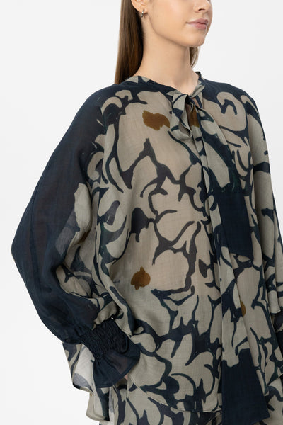 Blouse with Floral Print